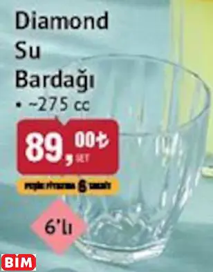 PAŞABAHÇE DİAMOND SU BARDAĞI